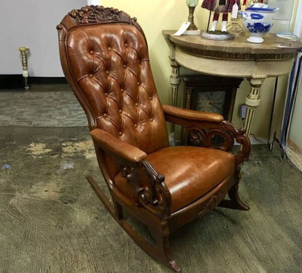 Rocking Chair – Teak with Extended Arm Rests