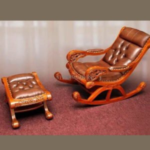 Rocking Chair – Teak Rocker with Thick Arms