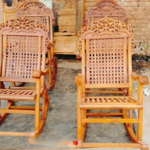 Jaipur Wicker Rocking Chair – Honey Brown Finish