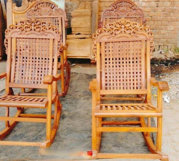 Jaipur Wicker Rocking Chair – Honey Brown Finish