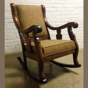 Anaya Rattan Rocking Chair with Teak Base