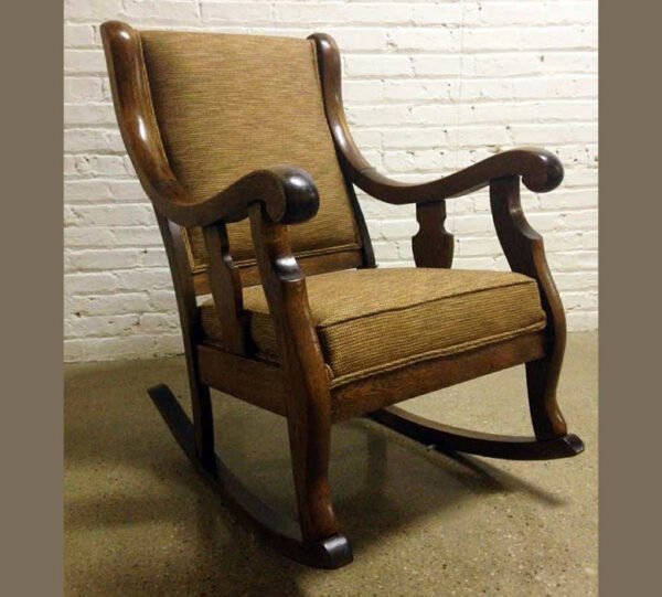 Anaya Rattan Rocking Chair with Teak Base