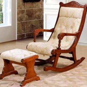 Kaira Modern Teak Rocking Chair – Sloped Armrest