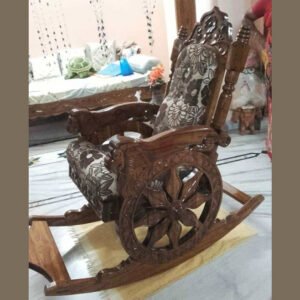 Neelam Woven Rope Rocking Chair – Charcoal Frame