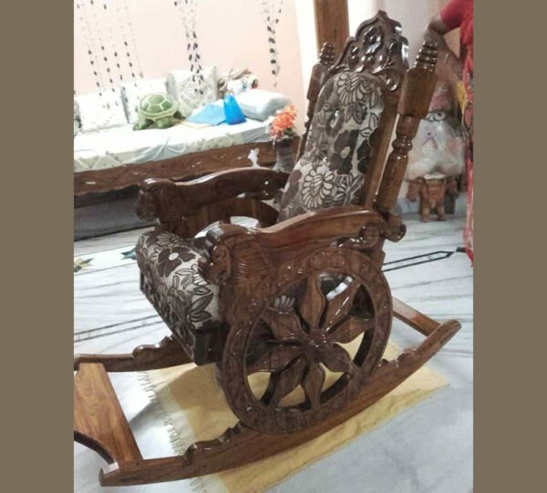 Neelam Woven Rope Rocking Chair – Charcoal Frame