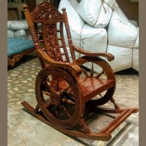Diya Rope Rocking Chair – Sculptural Base