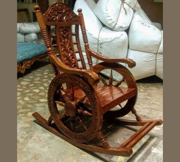Diya Rope Rocking Chair – Sculptural Base