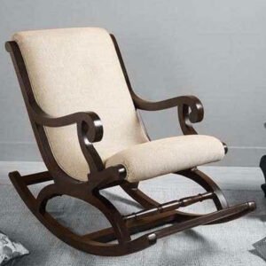 Asha Woven Lounge Rocker – Teak Frame