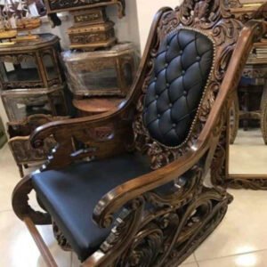 Milan Slat Back Teak Rocking Chair