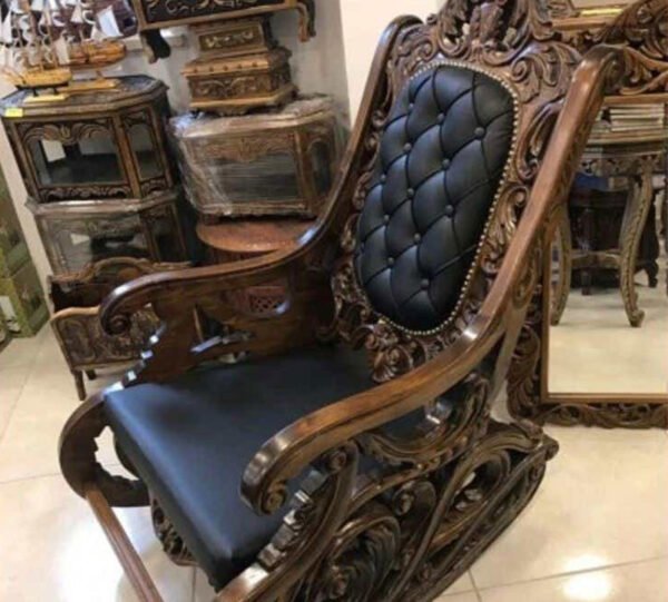 Milan Slat Back Teak Rocking Chair