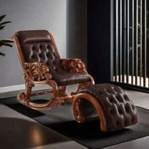 Heritage Teak Rocking Chair – Traditional Cross Slats