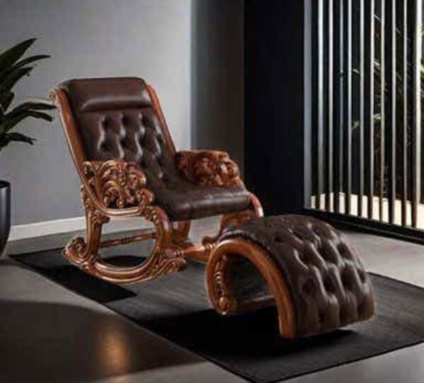 Heritage Teak Rocking Chair – Traditional Cross Slats