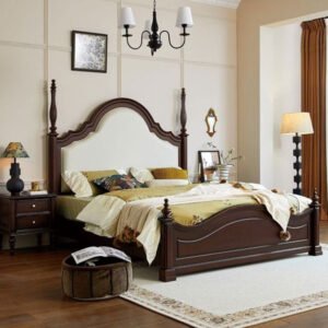 Windsor Traditional Poster Bedroom Set – Walnut & Cream