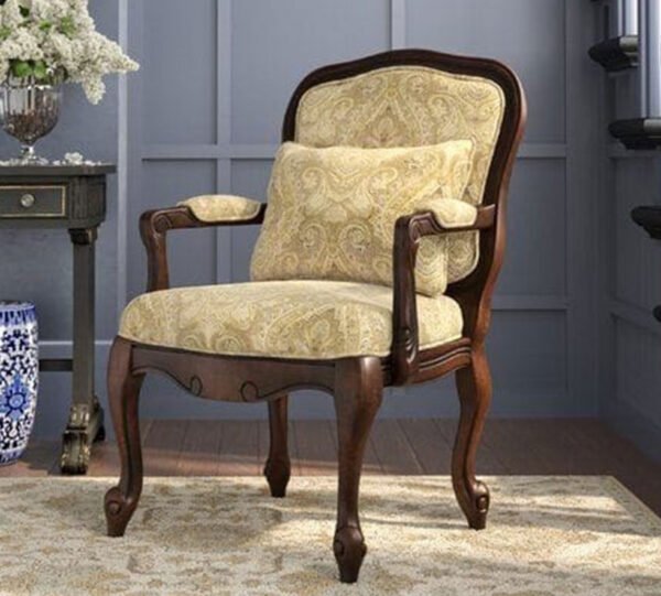 Chateau Vintage Wood Accent Armchair