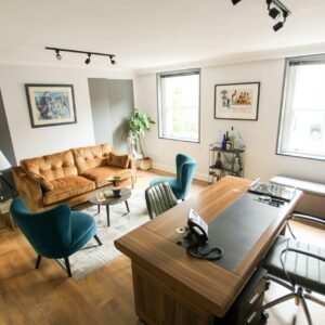 brown wooden table with chairs
